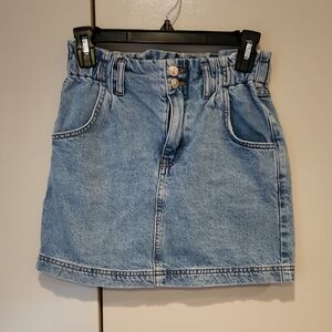 Topshop Light Blue Denim Mini Skirt